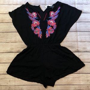 Black w/design romper